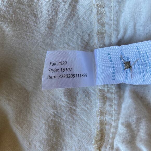 Marine Layer Flora High Waisted Wide Leg Trouser Pants Parchment Ecru Size 10 - Picture 16 of 16